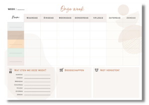 Familieplanner binnenzijde