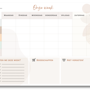 Familieplanner binnenzijde