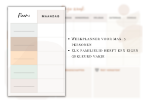 weekplanner, familieplanner