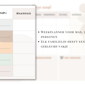 weekplanner, familieplanner